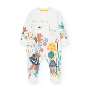 Pijama Terciopelo Boboli Dots y Dinos Crudo