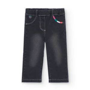 Pantalon Denim Boboli Jardin de Flores Negro