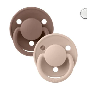 2 Chupetes BIBS De Lux Woodchuck/Blush Silicona