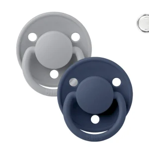 2 Chupetes BIBS De Lux Cloud/Steel Blue Silicona
