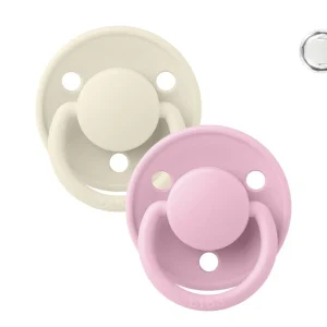 2 Chupetes BIBS De Lux Ivory/Baby Pink Silicona