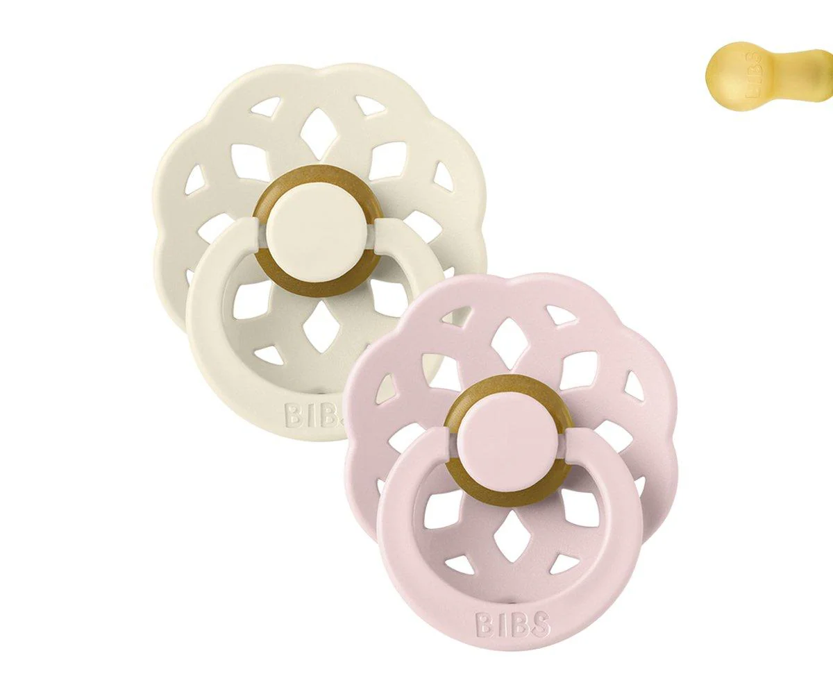 2 Chupetes BIBS Boheme Ivory/Blossom