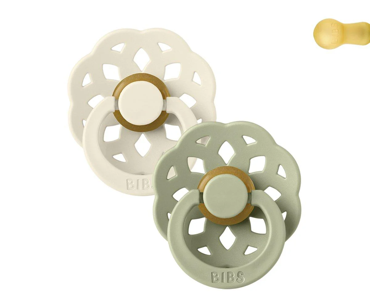 2 Chupetes BIBS Boheme Ivory/Sage
