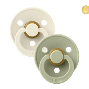 2 Chupetes BIBS Colour Round Ivory/Sage