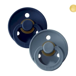 2 Chupetes BIBS Colour Round Petrol/Deep Space