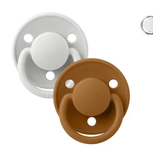 2 Chupetes BIBS De Lux Haze/Caramel Silicona
