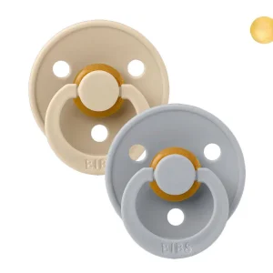 2 Chupetes BIBS Colour Round Vanilla/Cloud