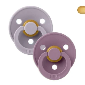 2 Chupetes BIBS Colour Simétrica Fossil Grey/Mauve