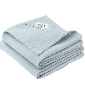 2 Trapitos Muselinas BIBS Baby Blue