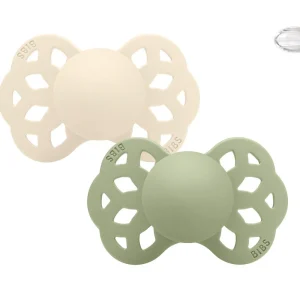 2 Chupetes BIBS Infinity Simétrica Ivory/Sage