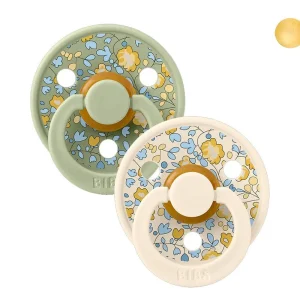 2 Chupetes BIBS Colour Round Liberty Eloise Sage Mix