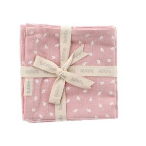 2 Muselinas Tutete Leaves Pink