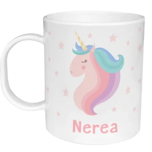 Taza de Plástico Personalizada Unicornio