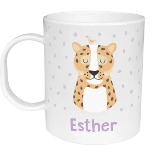 Taza de Plástico Personalizada Leopardo
