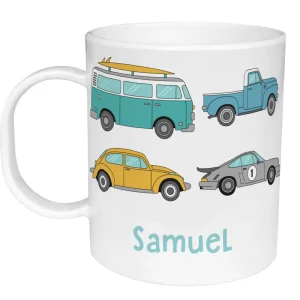 Taza de Plástico Personalizada Coches