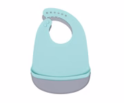 2 Babero Silicona Catchie Mint & Grey