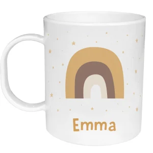 Taza de Plástico Personalizada Arcoíris Mostaza