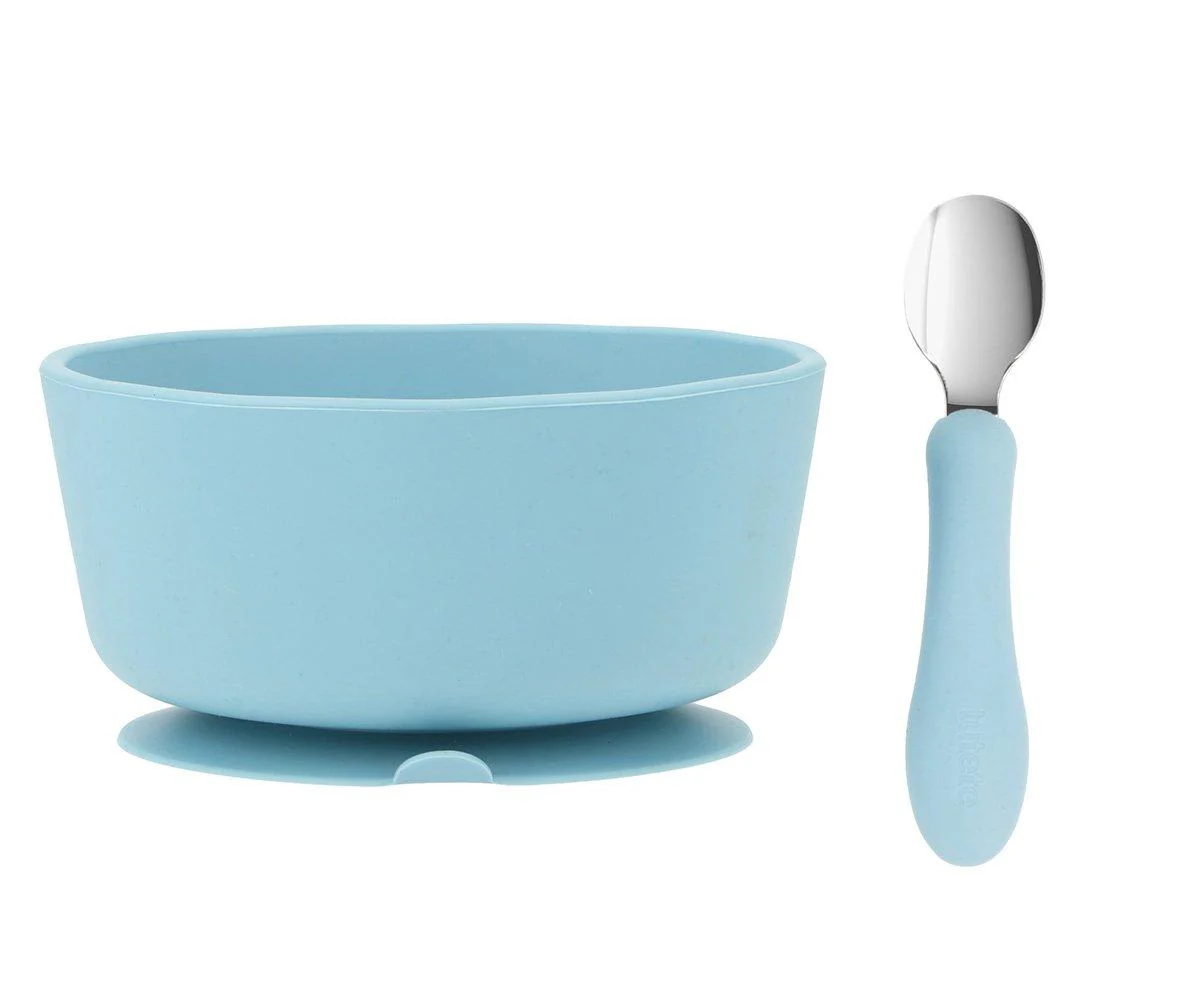Bol Silicona + Cuchara Acero Sky Blue - Imagen 7