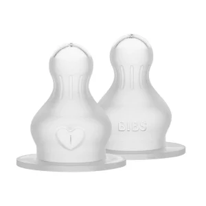 2 Tetinas Silicona Biberón BIBS Flujo Rápido