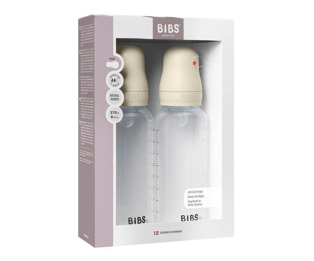 2 Biberones Plástico BIBS Silicona Ivory 270 ml - Imagen 7