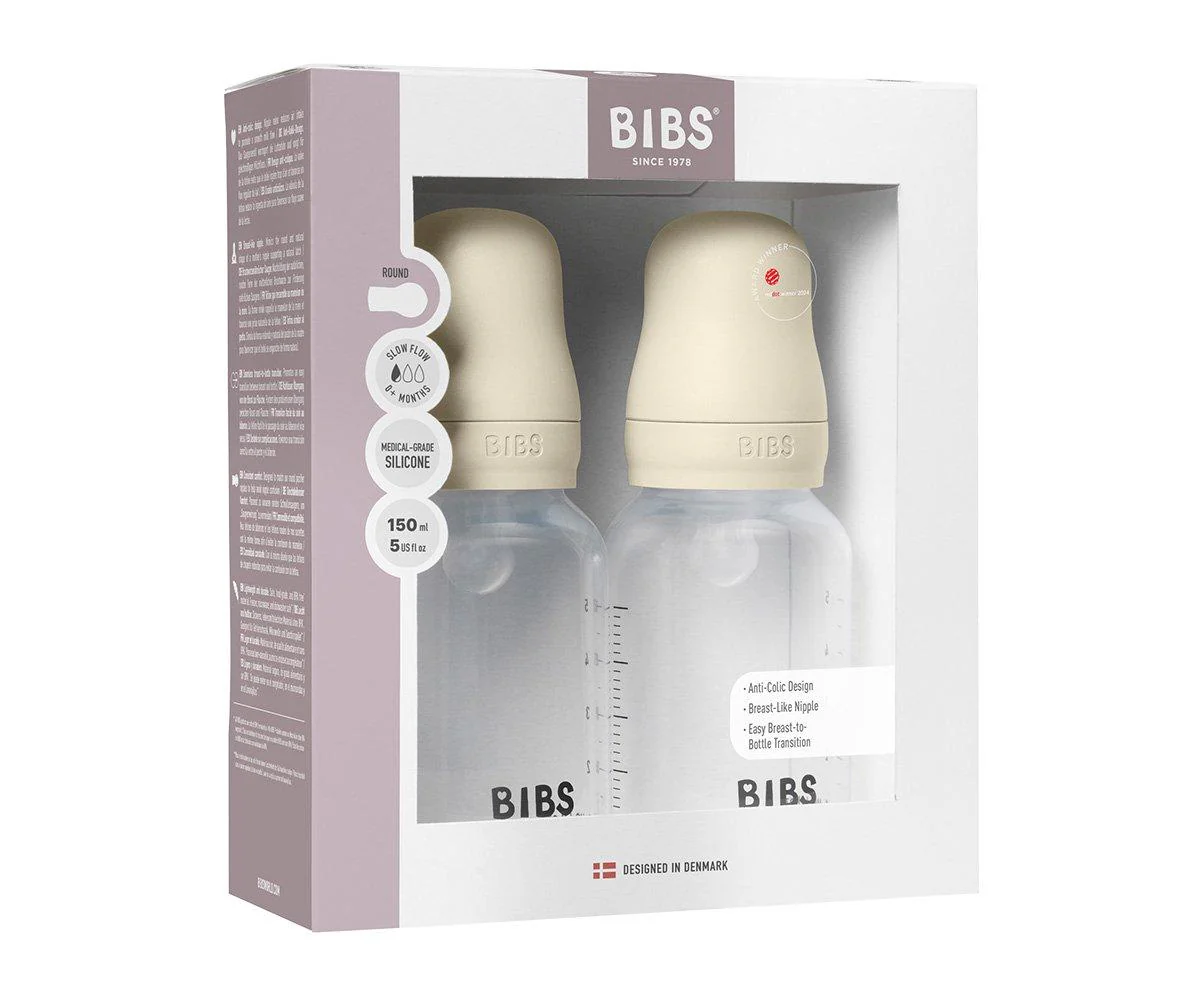 2 Biberones Plástico BIBS Silicona Ivory 150 ml - Imagen 7