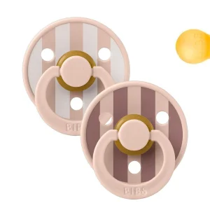 2 Chupetes BIBS Studio Colour Round Block Blush Mix
