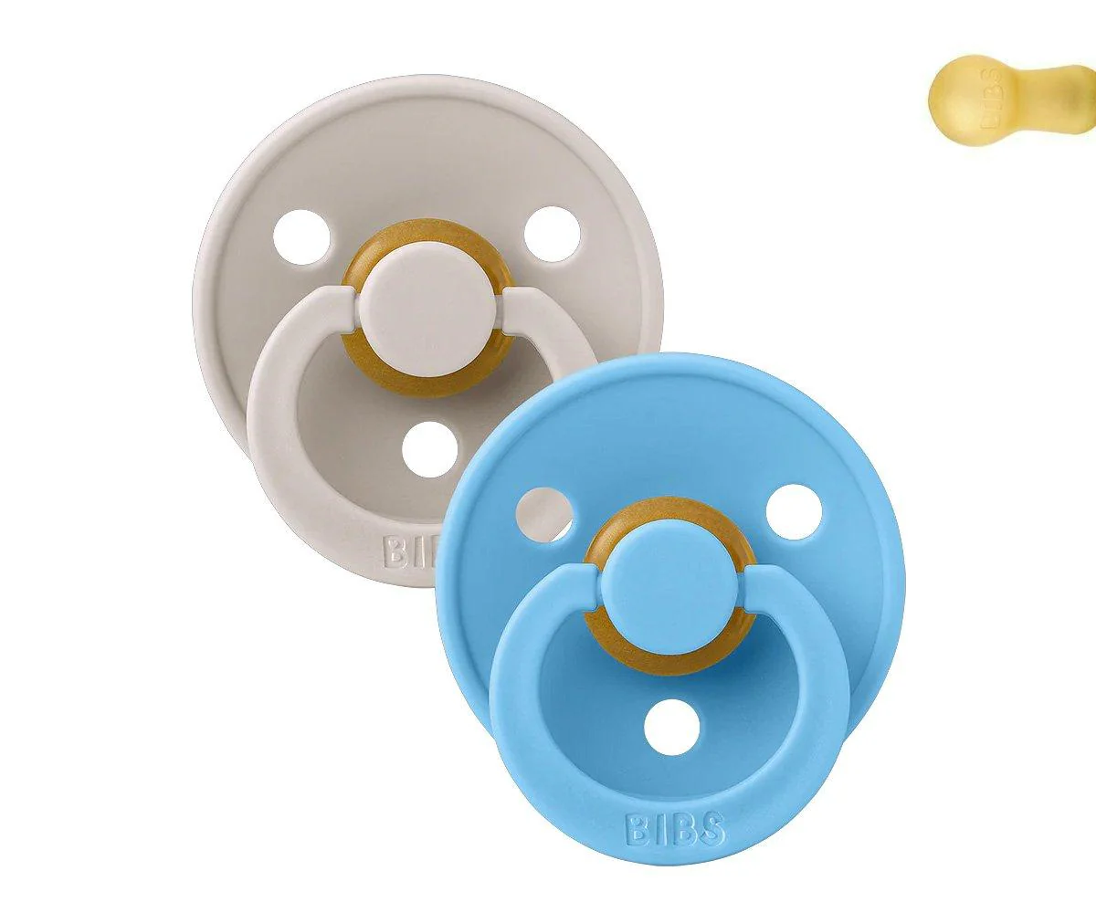 2 Chupetes BIBS Colour Round Mushroom/Breeze