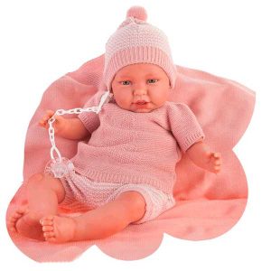 Muñecas Antonio Juan Primer Reborn Daniela con Toquilla 52 cm