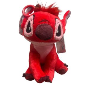 Stitch Llavero de Peluche con Clip Rojo