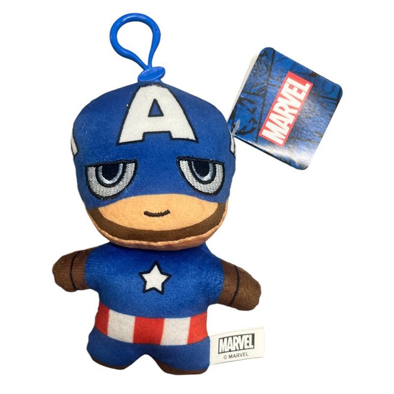 Marvel Llavero de Peluche con Clip Capitán América