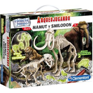 Arqueologia Smilodon y Mamut Fluorescente