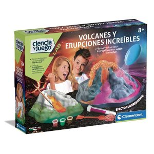 Volcán brillante en la oscuridad