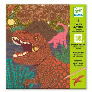 Djeco Cuadros para rascar El reino de los dinosaurios