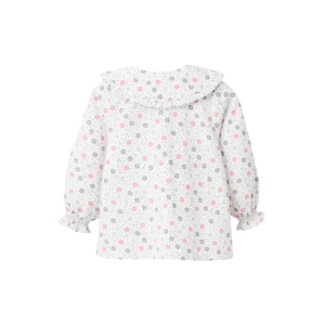 Camisa ML Zippy Estampado Flores Blanco