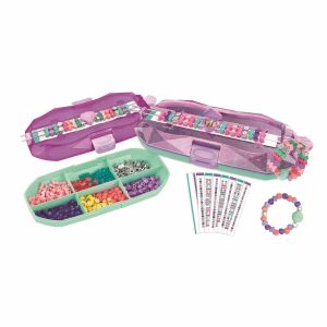 Tejedora de Pulseras Make Up Planet – Caja 2 en 1 para Crear y Almacenar