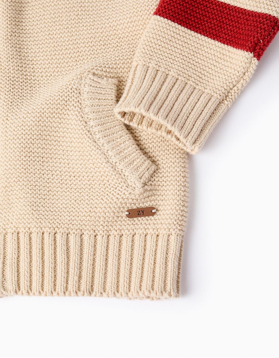Hoodie con cremallera Zippy Beige - Imagen 3