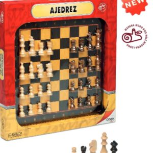 Tablero ajedrez y acc.madera 33×33