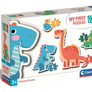 4 puzzles progresivos dinosaurios