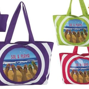 Bolsa playa 54x16x33 colores surtid