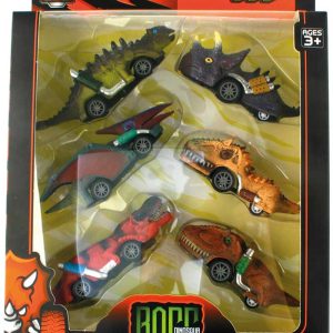 6 vehiculos dinosaurios retro surt.