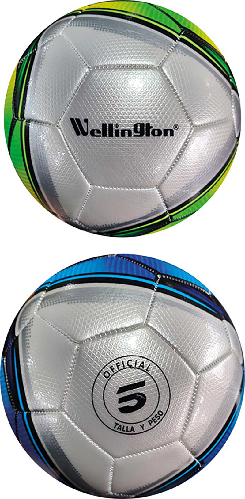 Balon futbol t-5 wellington plata