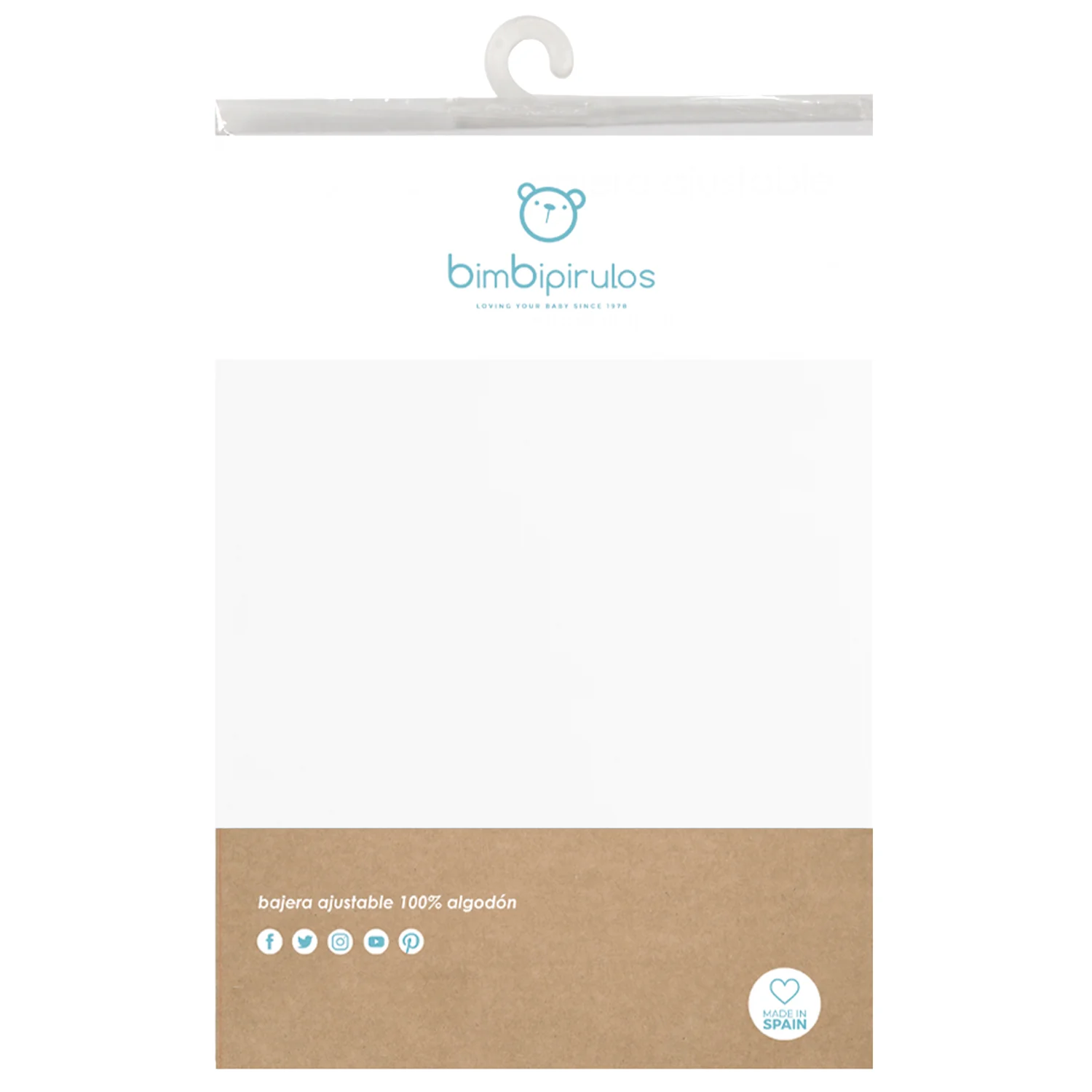 Sábana Bajera minicuna Algodón 100% Blanca - Imagen 2