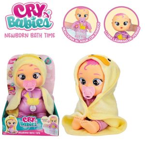 Zoe newborn bath time bebes llorone