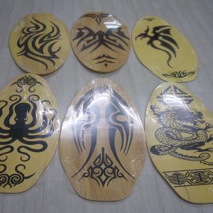 Tabla surf madera decorada 90×50 cm