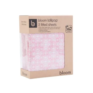 Juego de sábanas para cuna Alma Papa Bloom - Lollipop Rosado (120x60cm)