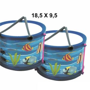 Tambor decorado 18,5×9,5 cm. surt.