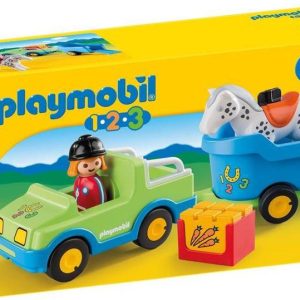 1,2,3 coche c/remolque playmobil