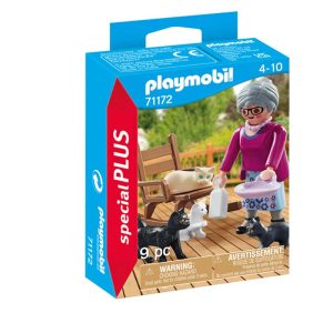 Abuela con gatos playmobil