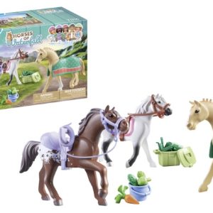 3 caballos con sillas playmobil